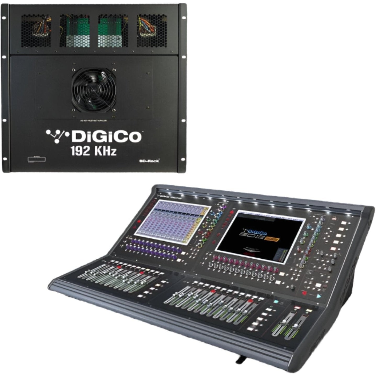 DiGiCo SD12 96-Input Digital Mixing Console SD Package - MADI and One Multi-Mode Optics HMA - ProSound and Stage Lighting