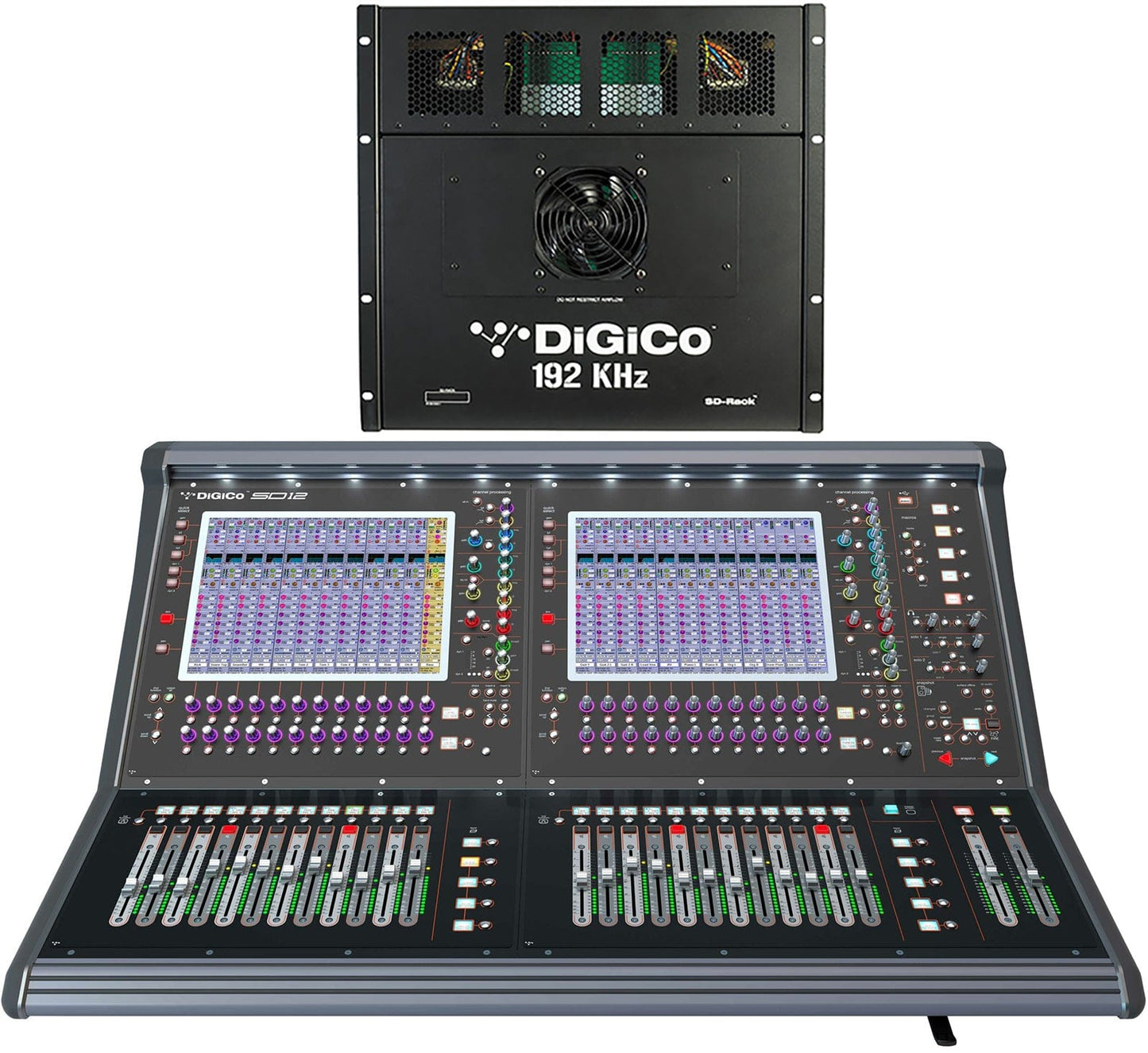 DiGiCo SD12 72-Input Digital Mixing Console - MADI and One Multi-Mode Optics HMA - PSSL ProSound and Stage Lighting