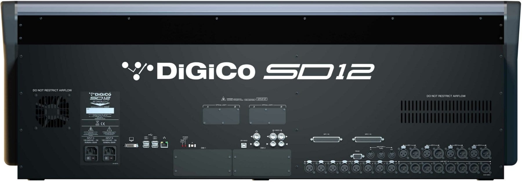 DiGiCo SD12 72-Input Digital Mixing Console - MADI and One Multi-Mode Optics ST - PSSL ProSound and Stage Lighting