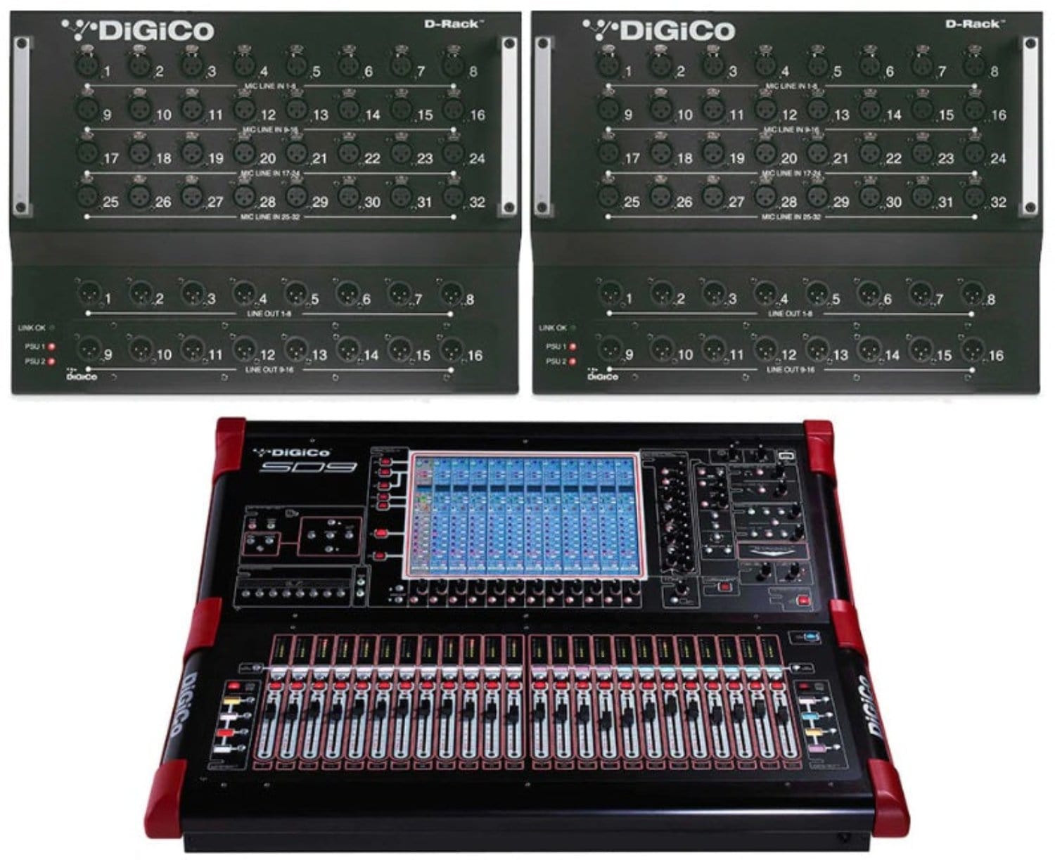 DiGiCo SD9 RACK PACK Install Package MADI And One Multi Mode Optics HMA Digico sd9 rack pack install package madi and one multi mode optics hma