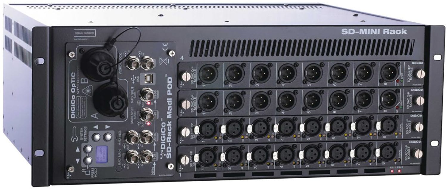 DiGiCo SD-MINI Compact I/O Rack with 4 Slots (up to 32 I/O) - 192kHz ...