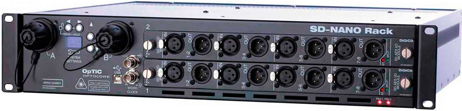 DiGiCo SD-NANO Ultra-Compact I/O Rack with 2 Slots (up to 16 I/O) - 192kHz Multi-Mode HMA - PSSL ProSound and Stage Lighting
