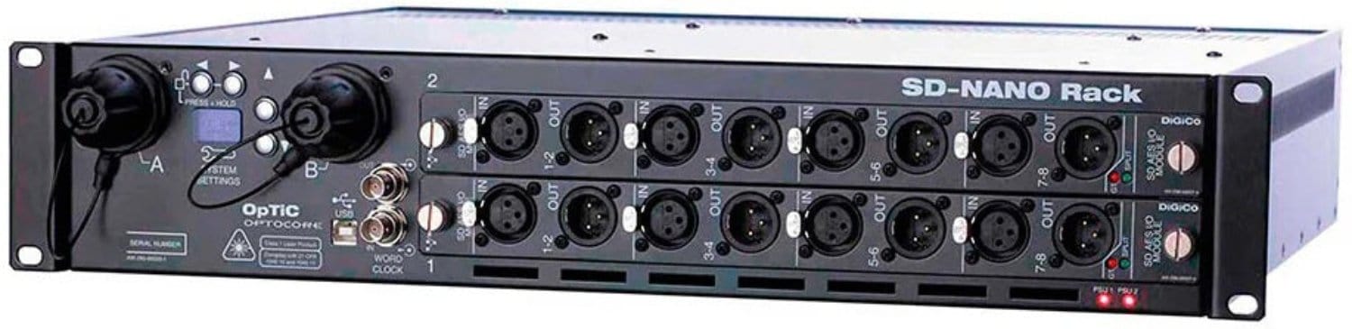 DiGiCo SD-NANO Ultra-Compact I/O Rack with 2 Slots (up to 16 I/O) - 192kHz Single-Mode HMA - PSSL ProSound and Stage Lighting