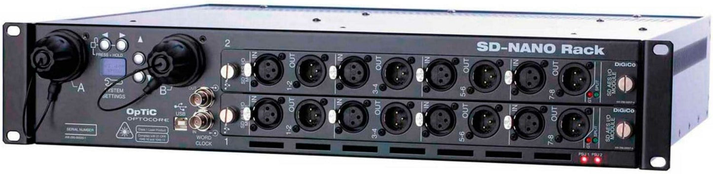 DiGiCo SD-NANO Ultra-Compact I/O Rack with 2 Slots (up to 16 I/O) - 192kHz Single-Mode ST - PSSL ProSound and Stage Lighting