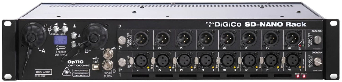 DiGiCo SD-NANO Ultra-Compact I/O Rack with 2 Slots (up to 16 I/O) - 192kHz Multi-Mode ST - PSSL ProSound and Stage Lighting