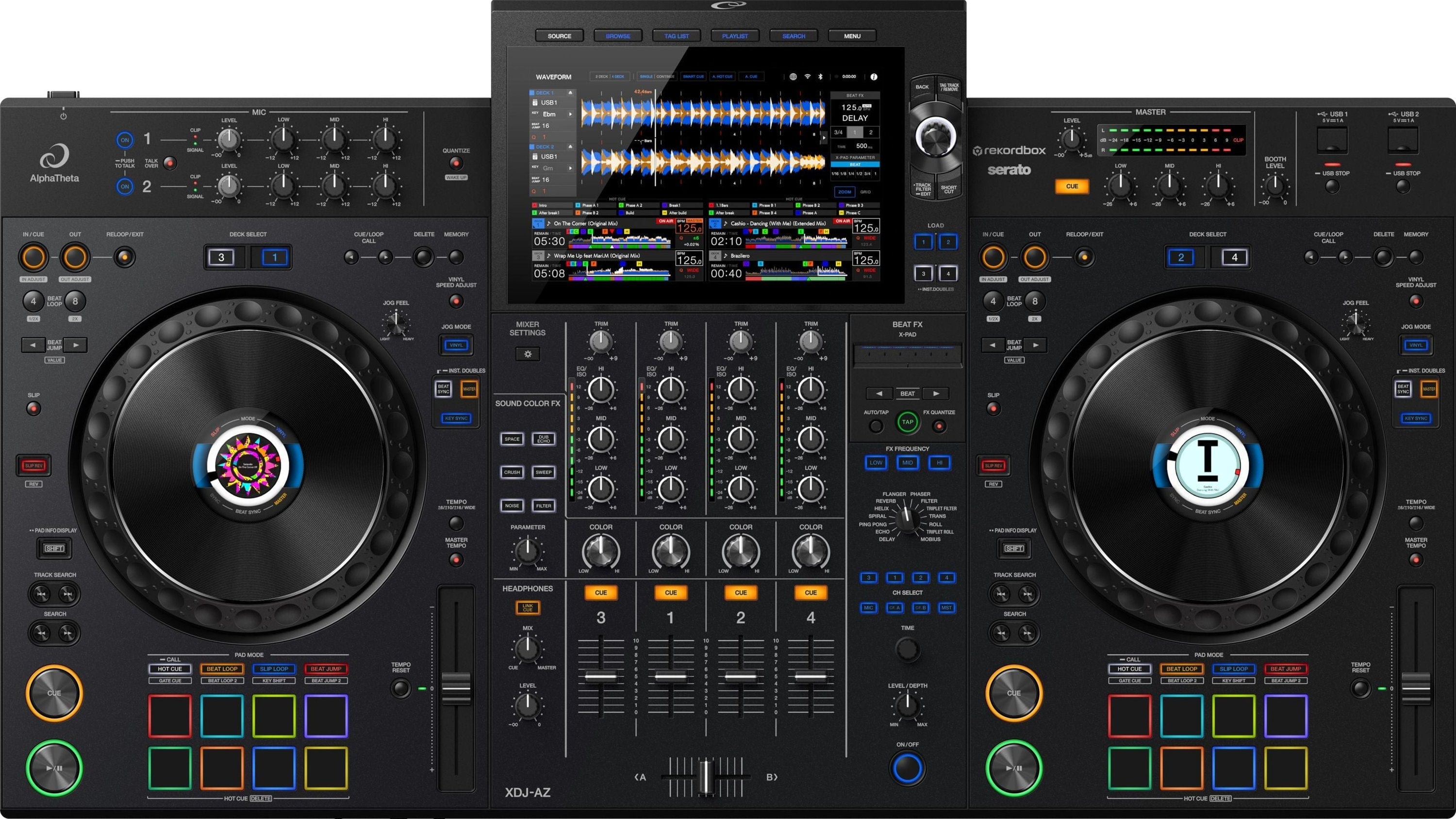 AlphaTheta XDJ-AZ All-In-One 4-Deck Playback DJ System – Solotech