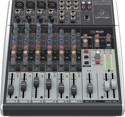 Behringer XENYX1204USB Premium 12-Input 2/2-Bus Mixer with XENYX Mic Preamps and Compressors, British EQ and USB/Audio Interface