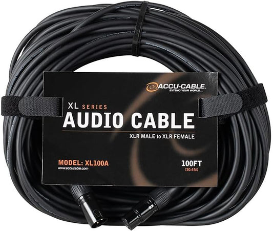 Accu-Cable XL100A 100-Foot XLR Audio Cable - PSSL ProSound and Stage Lighting