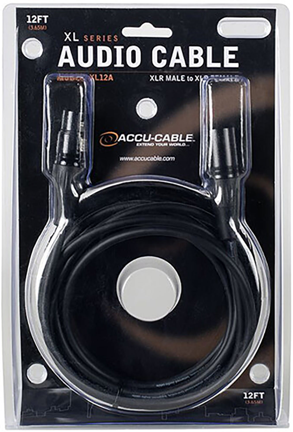 Accu-Cable XL12A 12-Foot XLR Audio Cable - PSSL ProSound and Stage Lighting