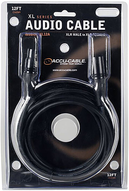 Accu-Cable XL12A 12-Foot XLR Audio Cable - PSSL ProSound and Stage Lighting