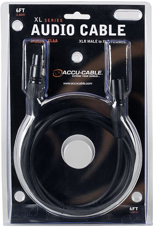 Accu-Cable XL6A 6-Foot XLR Audio Cable - PSSL ProSound and Stage Lighting