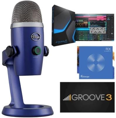 Blue 01182570 Yeti Nano Plus Pack - USB Condenser Microphone and Software Bundle - Vivid Blue - Solotech