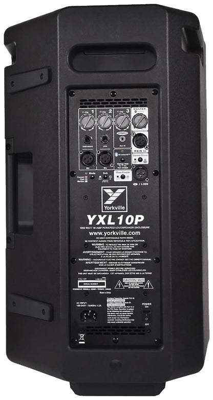 Yorkville YXL10P Haut-parleur actif à gamme complète de 10 pouces, 1 000 watts, combo FOH/moniteur