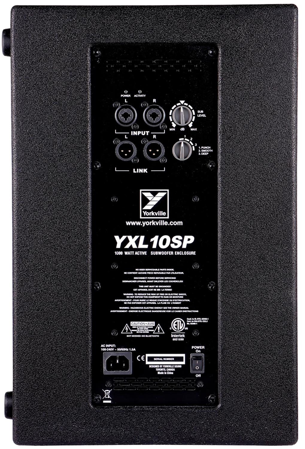 Yorkville YXL10SP Caisson de basses alimenté 1000 watts 10"