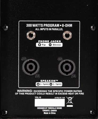 Yorkville YXL10 300 Watt 10" Full Range Active Loudspeaker FOH / Monitor Combo