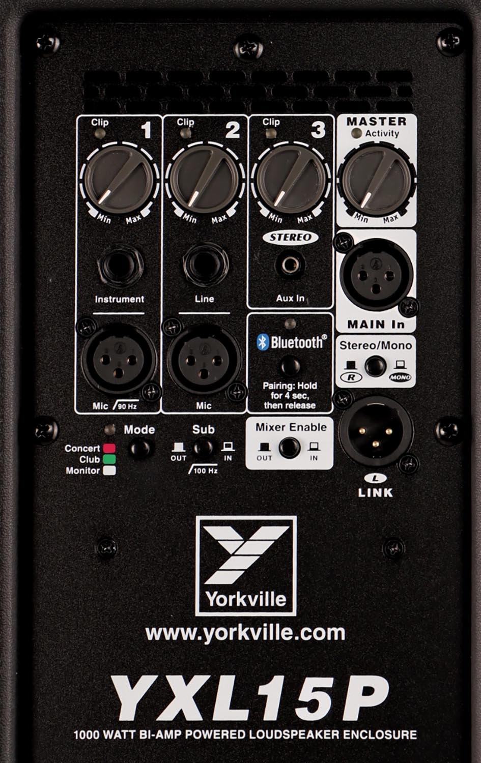 Yorkville YXL15P 1000 Watt 15” Full Range Active Loudspeaker FOH / Monitor Combo