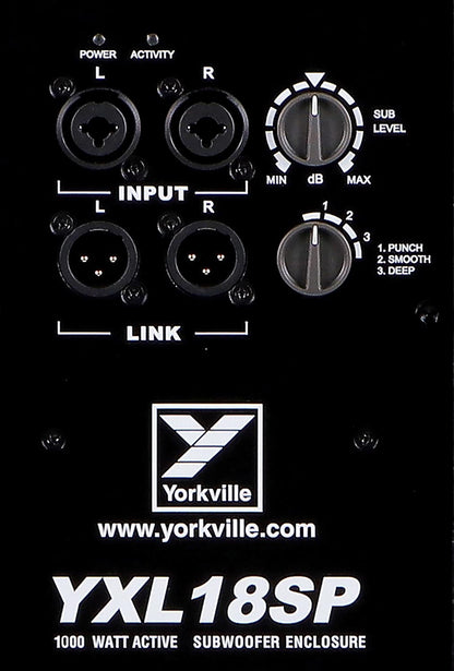 Yorkville YXL18SP Caisson de basses alimenté 1000 watts 18"