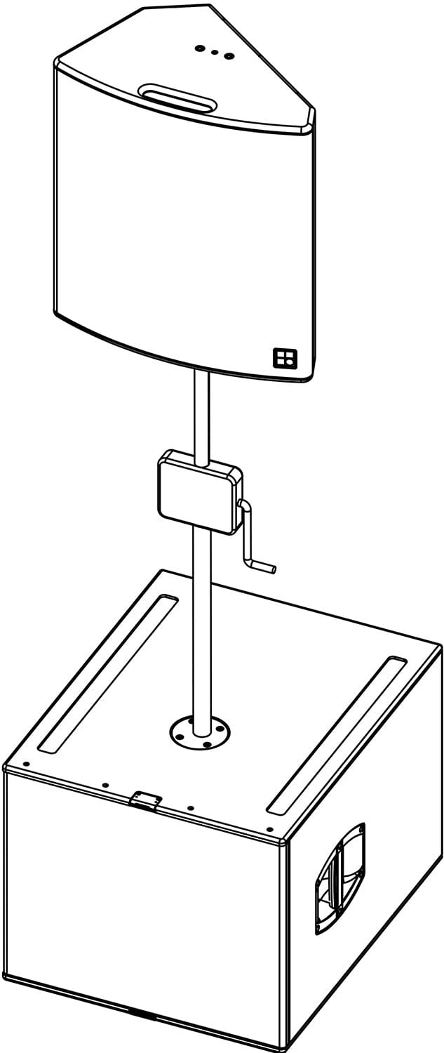 D&B Audiotechnik Z5013.000.00 Loudspeaker Stand M20 Pole with Winder - PSSL ProSound and Stage Lighting