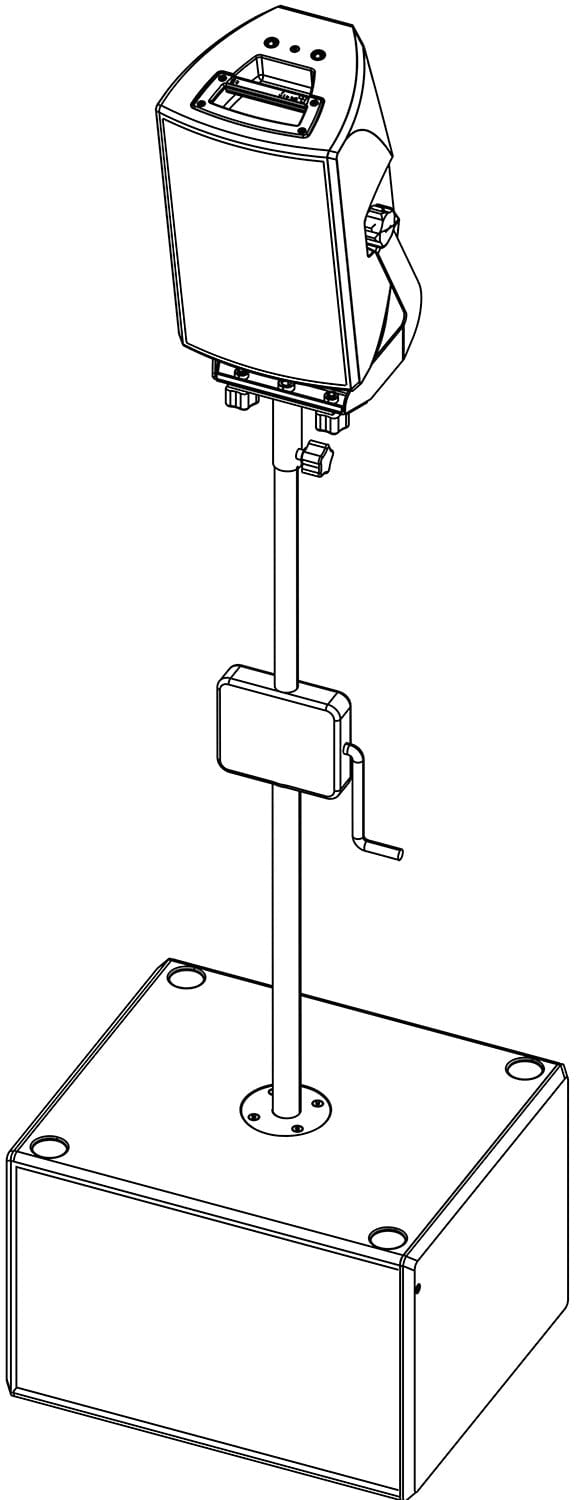 D&B Audiotechnik Z5013.000.00 Loudspeaker Stand M20 Pole with Winder - PSSL ProSound and Stage Lighting