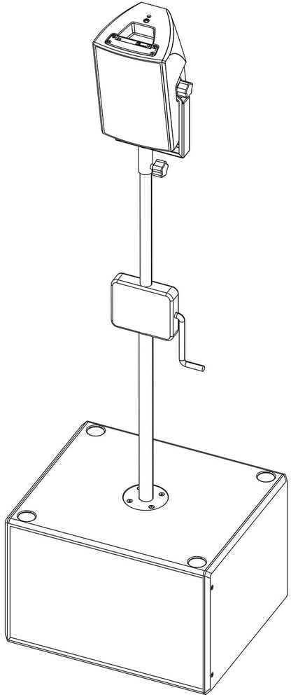 D&B Audiotechnik Z5013.000.00 Loudspeaker Stand M20 Pole with Winder - PSSL ProSound and Stage Lighting