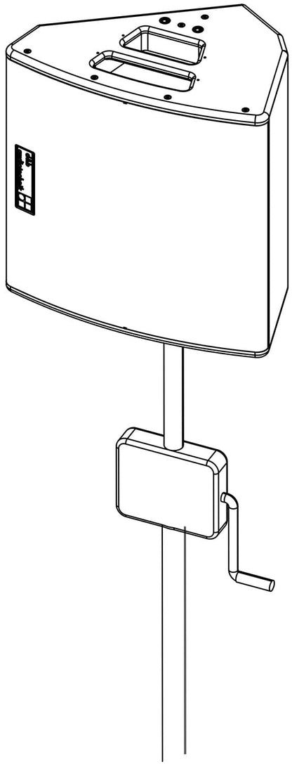 D&B Audiotechnik Z5013.000.00 Loudspeaker Stand M20 Pole with Winder - PSSL ProSound and Stage Lighting