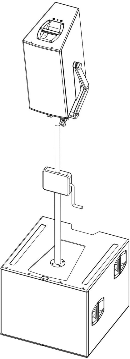 D&B Audiotechnik Z5013.000.00 Loudspeaker Stand M20 Pole with Winder - PSSL ProSound and Stage Lighting