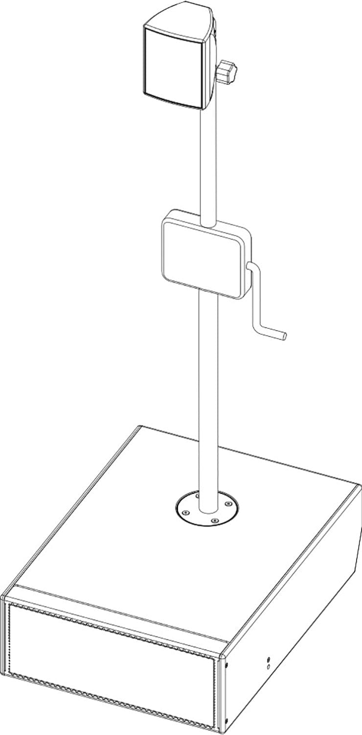 D&B Audiotechnik Z5013.000.00 Loudspeaker Stand M20 Pole with Winder - PSSL ProSound and Stage Lighting