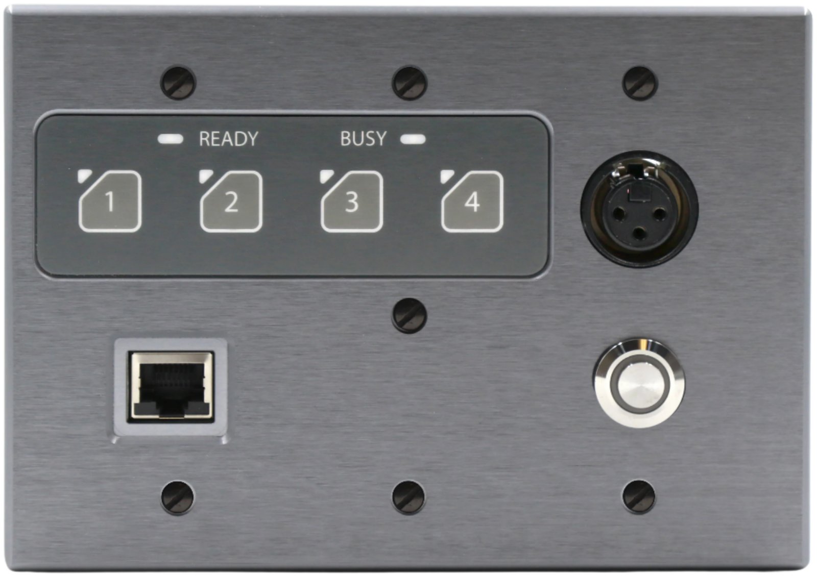 Q-SYS ZIP4-3G Triple Gang 4-Zone Dante / AES67 Paging Interface with Gooseneck Microphone Connection - PSSL ProSound and Stage Lighting