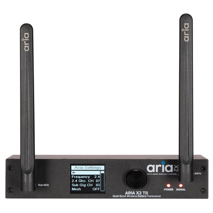Elation Aria X2 TB Aria X2 TB; Wireless DMX Transceiver – AC / Battery Powered