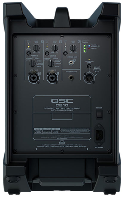 QSC CB10 Système de haut-parleurs compact alimenté par batterie