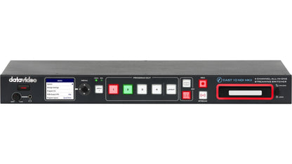 Datavideo iCast 10NDI MK II 4 channel 1080p all-in-one switcher with UVC output. It has NDI and SRT support.