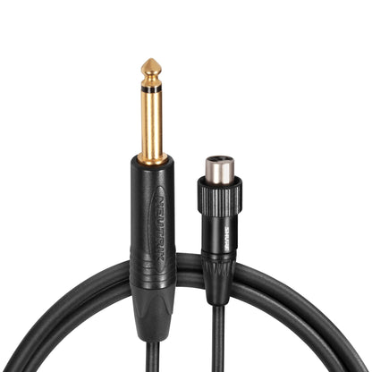 Shure WA305 Premium threaded locking TQG connector guitar cable (functions with GLXD1, ULXD1, AXT100)