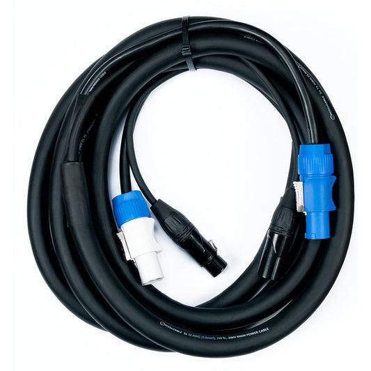 Elation AC3PPCON12 12ft., 3 pin XLR + powercon combo link