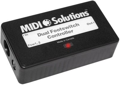 Midi Solutions DUALFS Dual-Footswitch MIDI Controller - Solotech