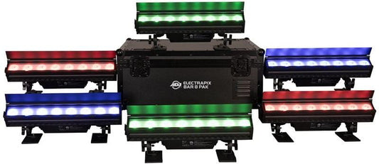 ADJ American DJ ELE188 ElectraPix Bar 8 Pak - 6x ElectraPix Bar 8 Units with Case