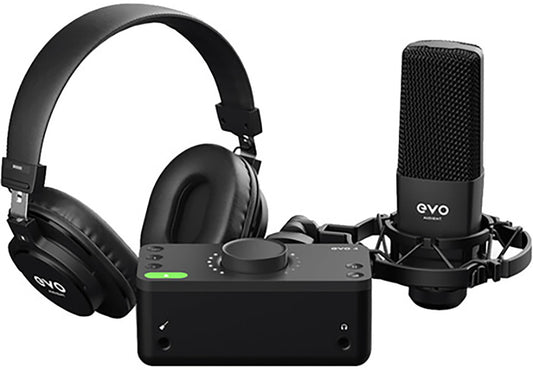Ensemble d'enregistrement Audient EVO Start avec interface audio USB / casque / micro et accessoires