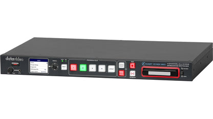 Datavideo iCast 10NDI MK II 4 channel 1080p all-in-one switcher with UVC output. It has NDI and SRT support.