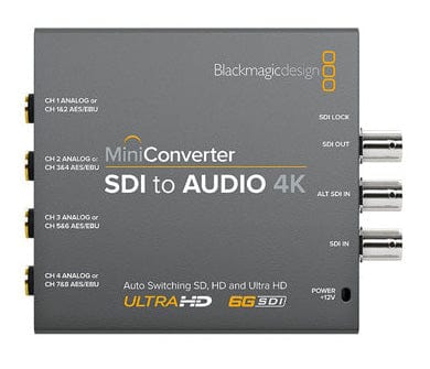 Blackmagic SDI to Audio 4k Audio Embedder with 6G SDI