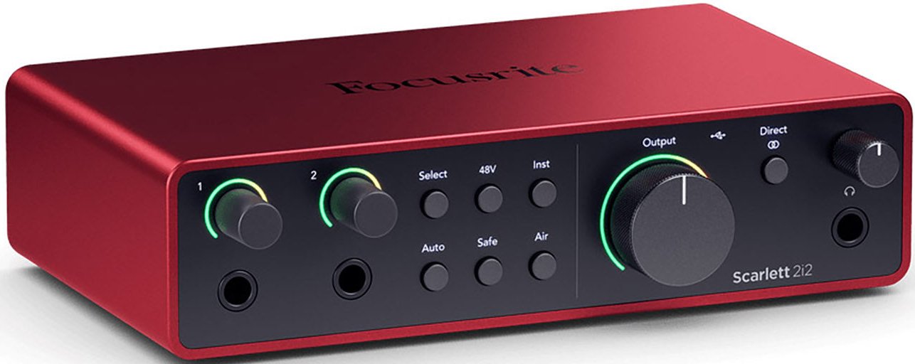 Interface d'enregistrement Focusrite Scarlett 2i2 4e génération 2 entrées 2 sorties