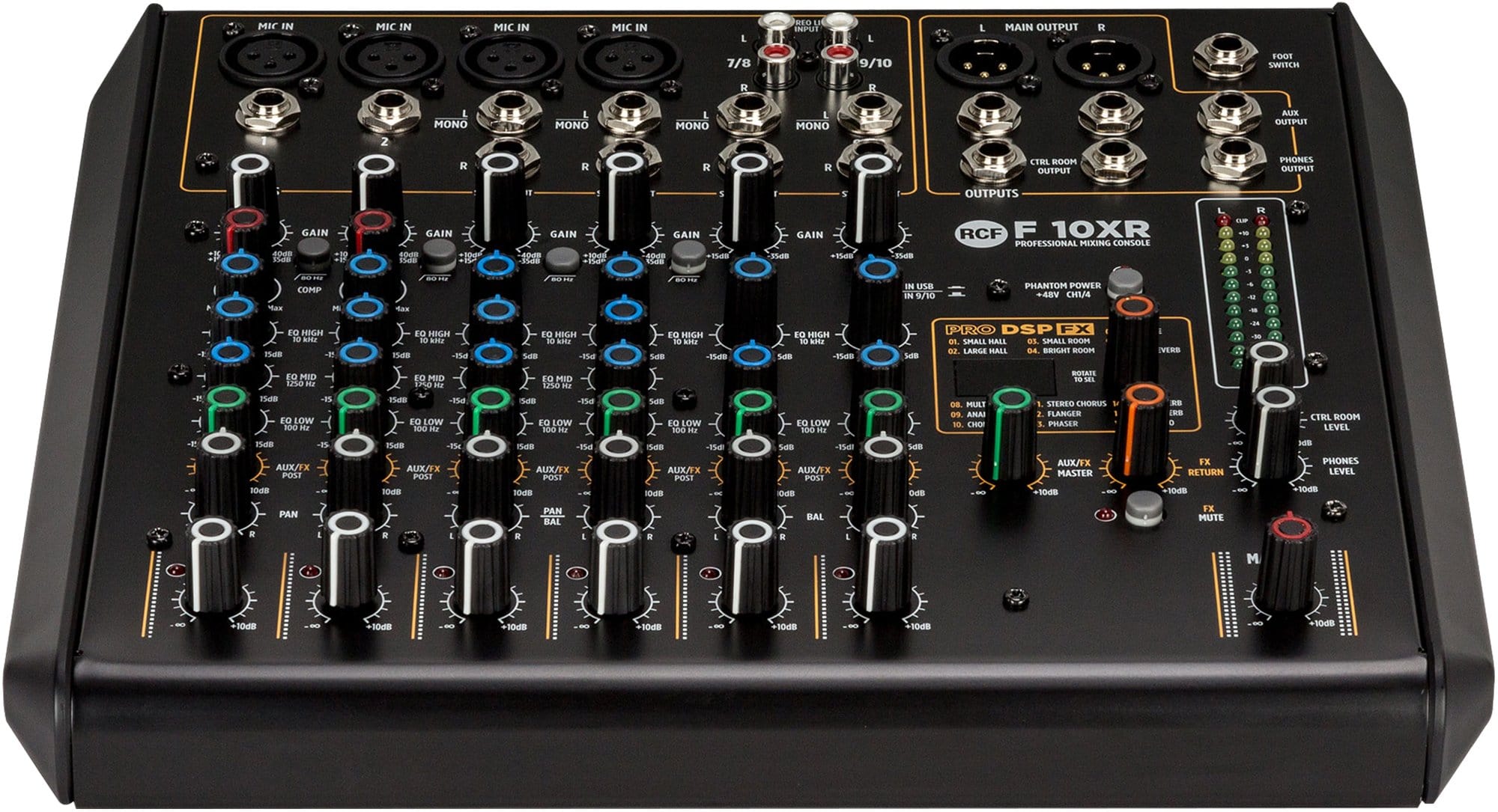 RCF F10-XR 10 Channel Mixer with FX and Recording – Solotech
