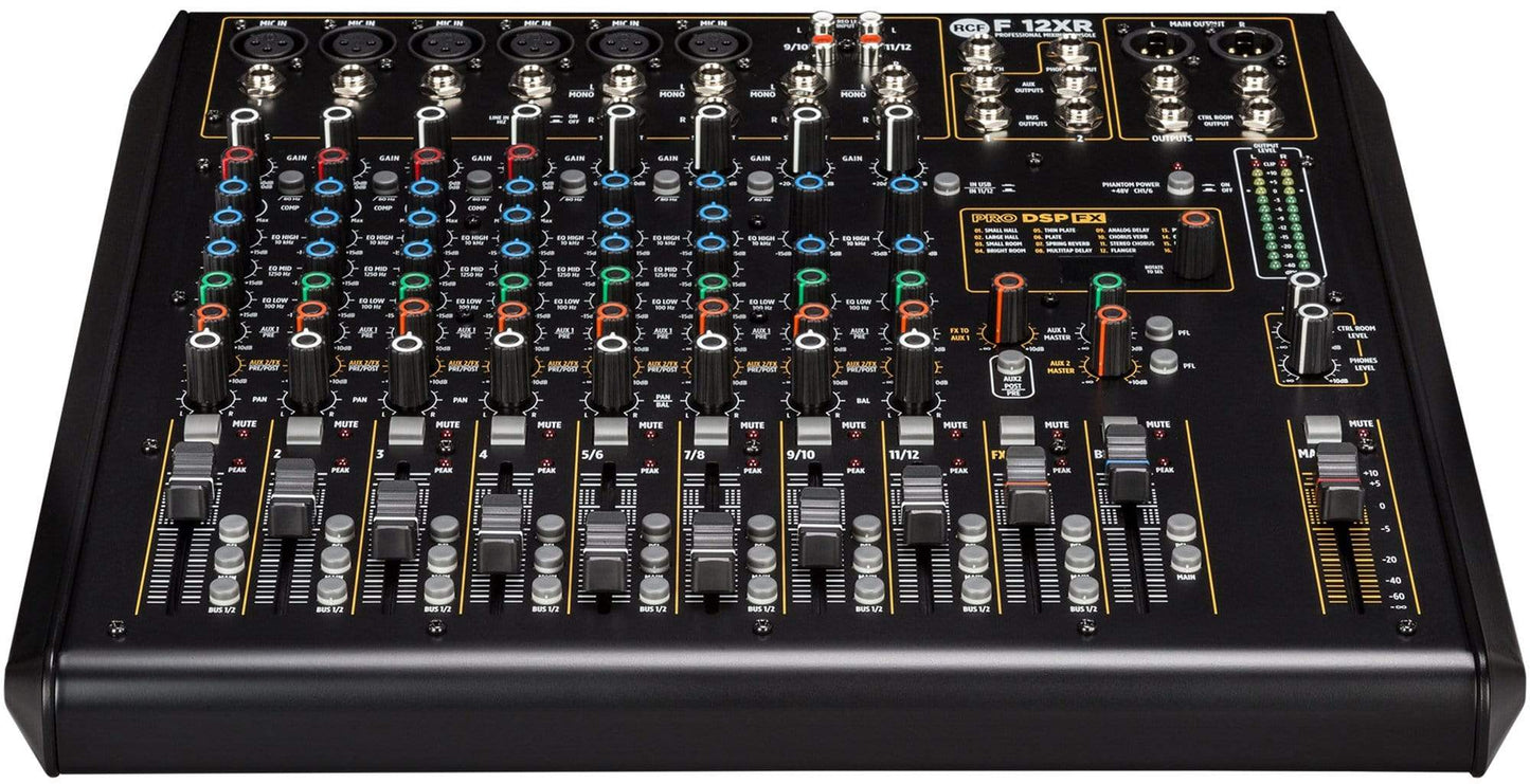 RCF F12-XR 12 Channel Mixer w/ FX and Recording - ProSound and Stage Lighting