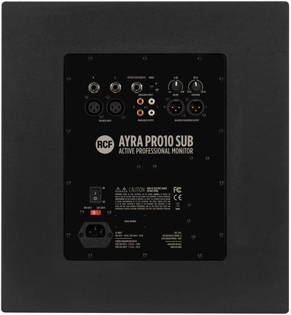 RCF AYRA PRO10 SUB Active 10"" Subwoofer - PSSL ProSound and Stage Lighting