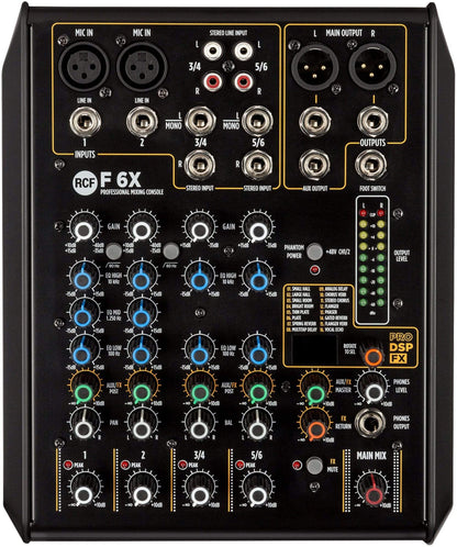 RCF F6-X 6-Channel Mixer w/ FX - ProSound and Stage Lighting