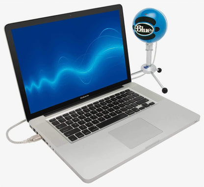 Blue Snowball Pack USB Mic with Stand and Cable in Electric Blue - Solotech