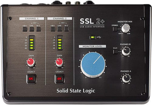 Solid State Logic SSL2+ 2X4 USB-C Audio Interface with 2 Microphone Pre-Amps and Additional I/O - PSSL ProSound and Stage Lighting