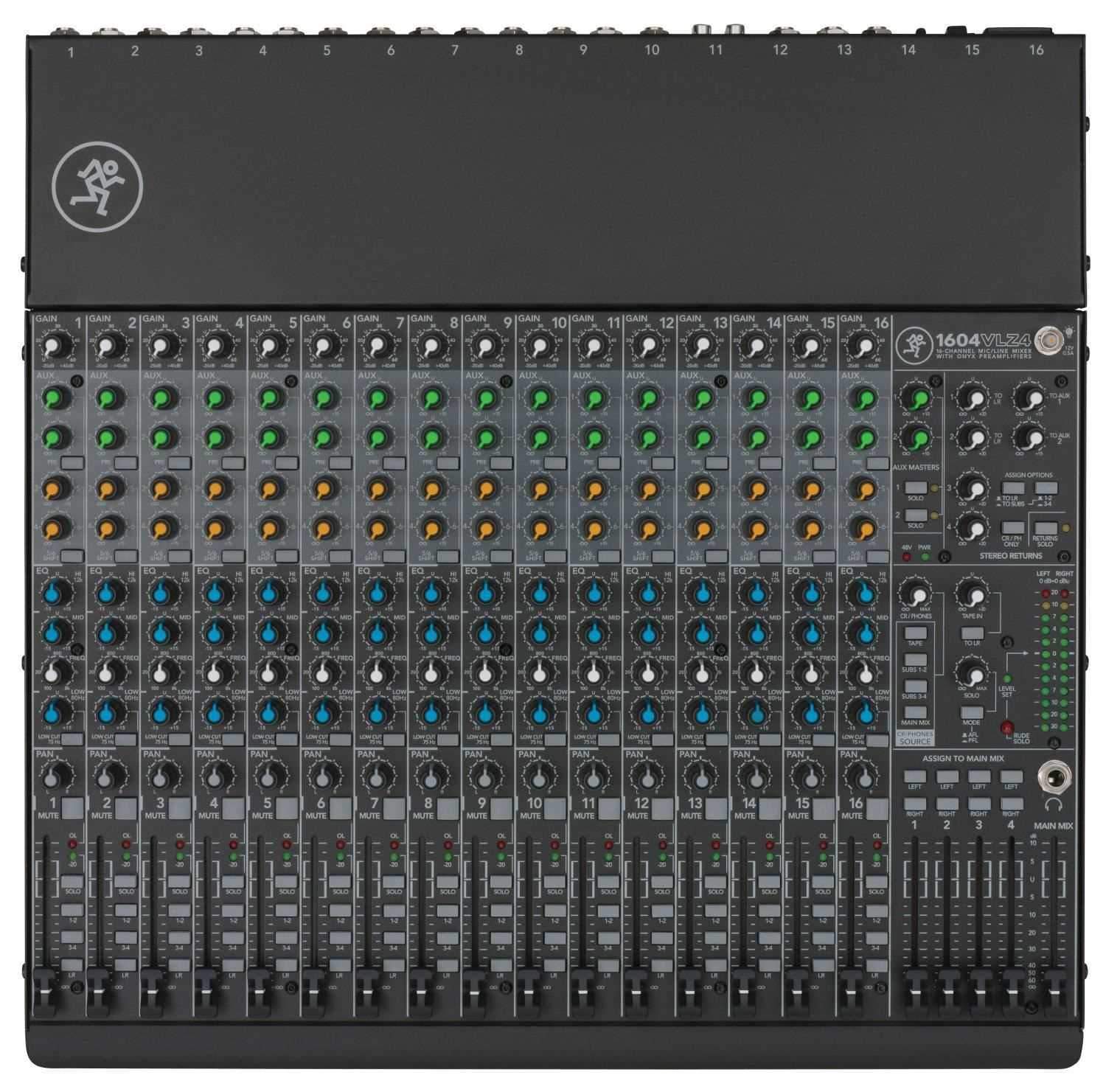 Mackie 1604VLZ4 16-Channel 4-Bus Recording & PA Mixer - Solotech