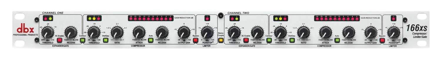 DBX 166XS Dual Compressor Limiter Gate - Solotech