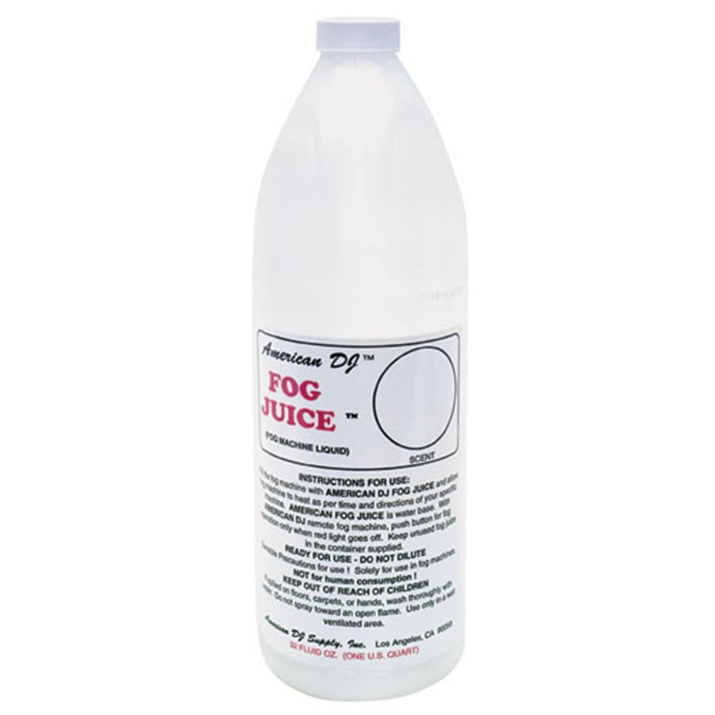 Premium Unscented Fog Fluid / Fog Juice One Quart - ProSound and Stage Lighting