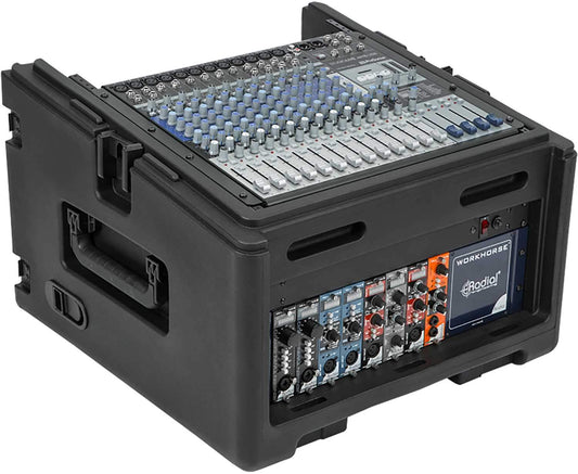 SKB 1SKB-R104W 10U x 4U Rolling Compact Rack Rig - ProSound and Stage Lighting