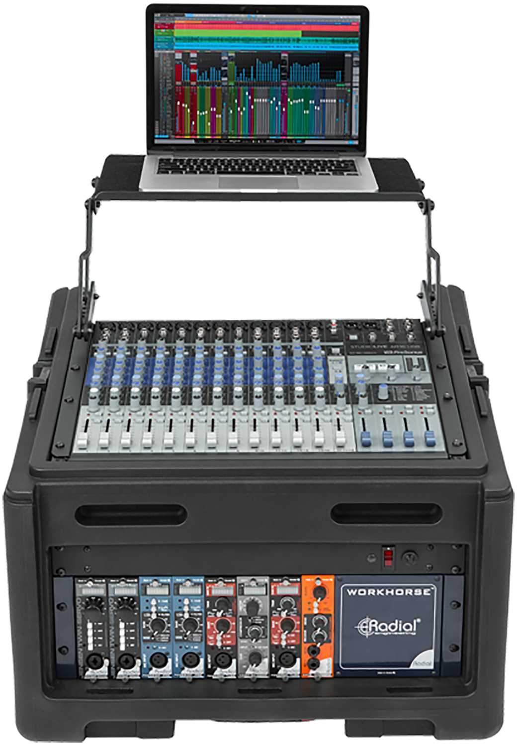 SKB 1SKB-R104W 10U x 4U Rolling Compact Rack Rig - ProSound and Stage Lighting